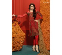 Asim Jofa Luxury Embroidered Chiffon Collection 2016 Original - 03 Pcs Suit - AJC-02B
